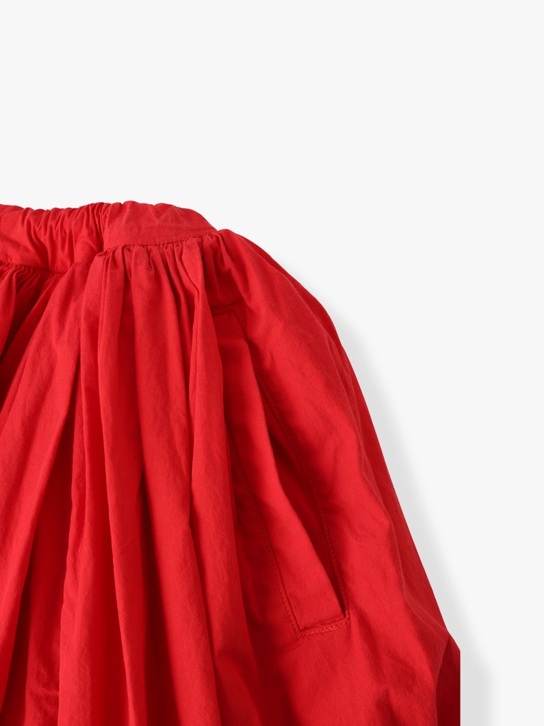 オーガニックコットン ギャザースカート（レッド/パープル） 詳細画像 red 3