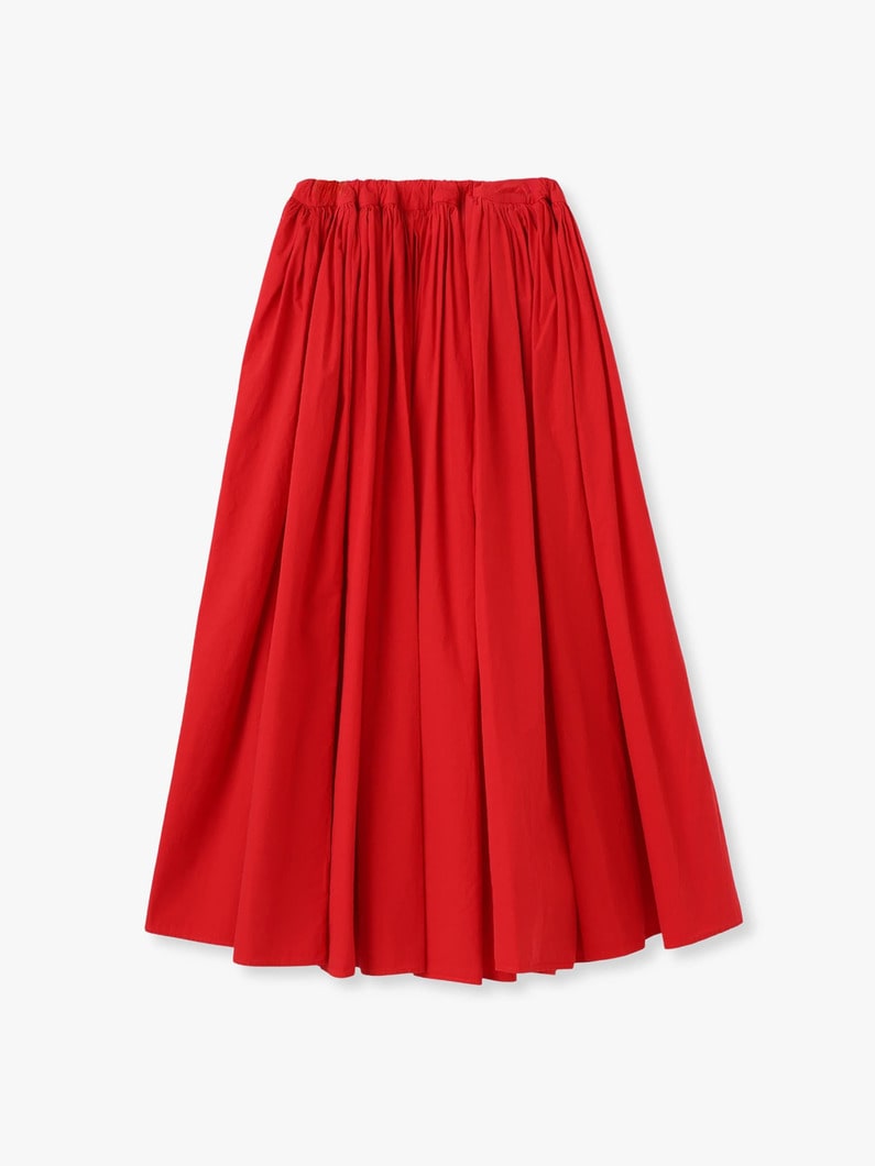 オーガニックコットン ギャザースカート（レッド/パープル） 詳細画像 red 2