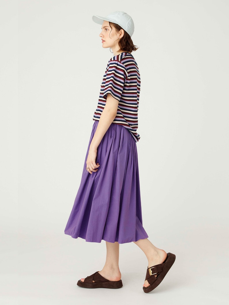 オーガニックコットン ギャザースカート（レッド/パープル） 詳細画像 purple 2