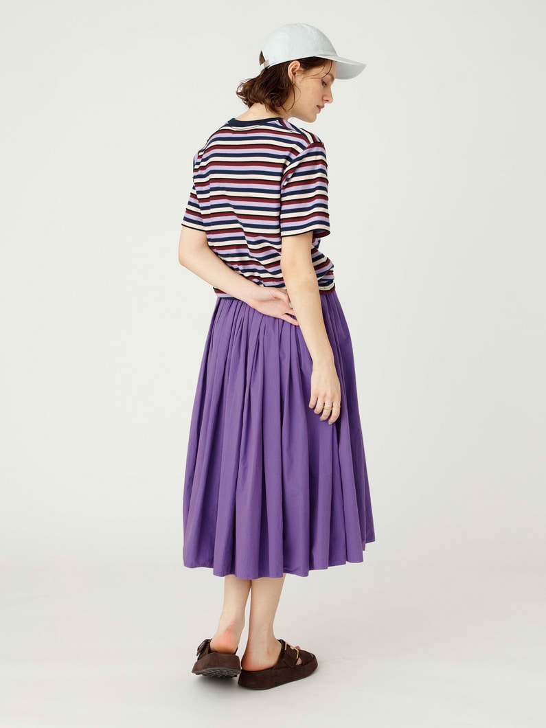 オーガニックコットン ギャザースカート（レッド/パープル） 詳細画像 purple 3