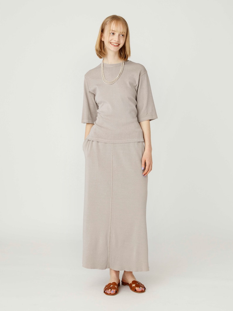 ピグメントダイ フレアスカート 詳細画像 beige