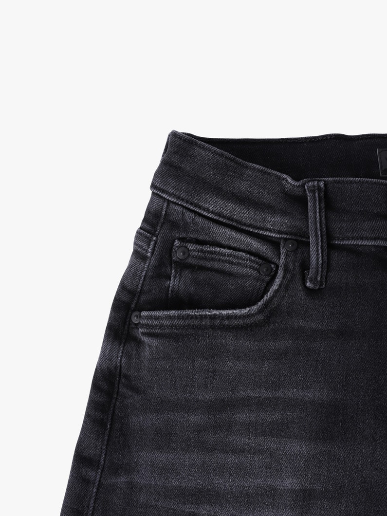 リル ミッドライズ メイブン スキンプ ストレート デニムパンツ 詳細画像 black 3