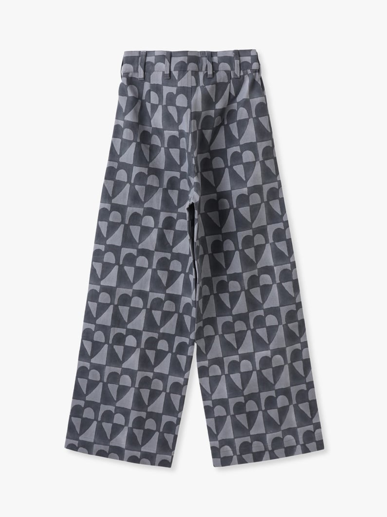 ハートクッキー プリント ディスコパンツ 詳細画像 black 1