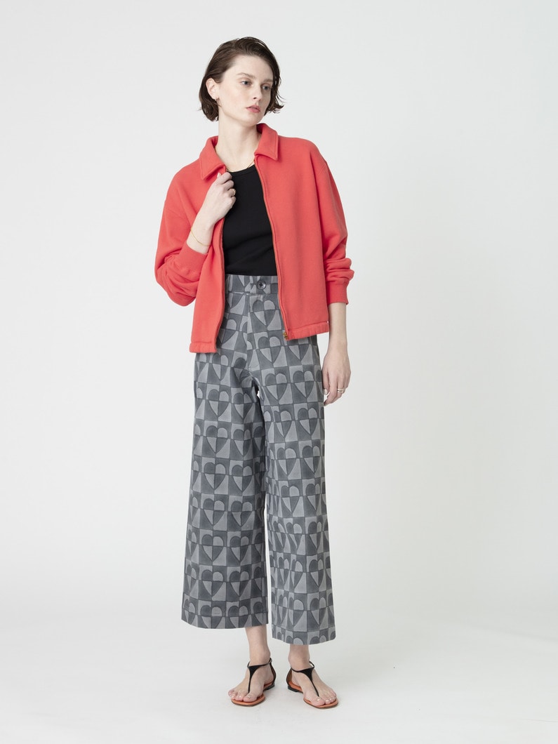 ハートクッキー プリント ディスコパンツ 詳細画像 black 1