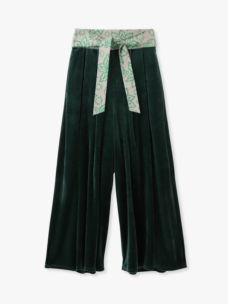ベロア リボン パンツ 詳細画像 green 1