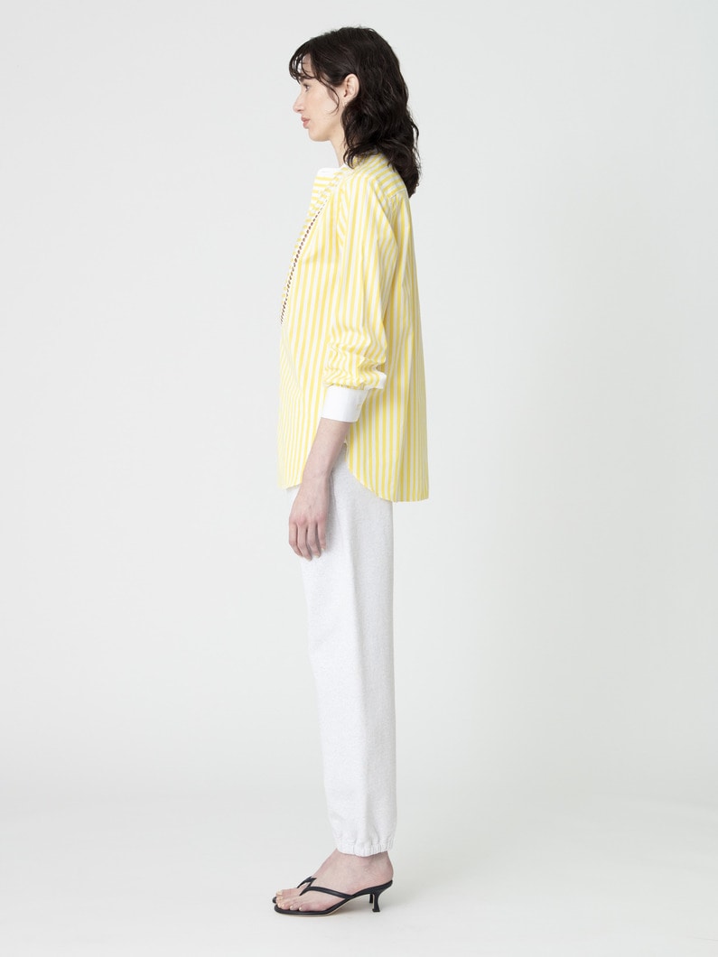 スウェット イージー パンツ（ホワイト/ネイビー） 詳細画像 white 2