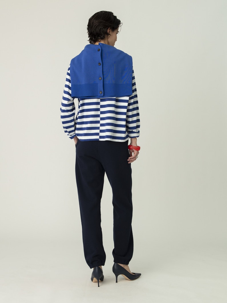 スウェット イージー パンツ（ホワイト/ネイビー） 詳細画像 navy 3