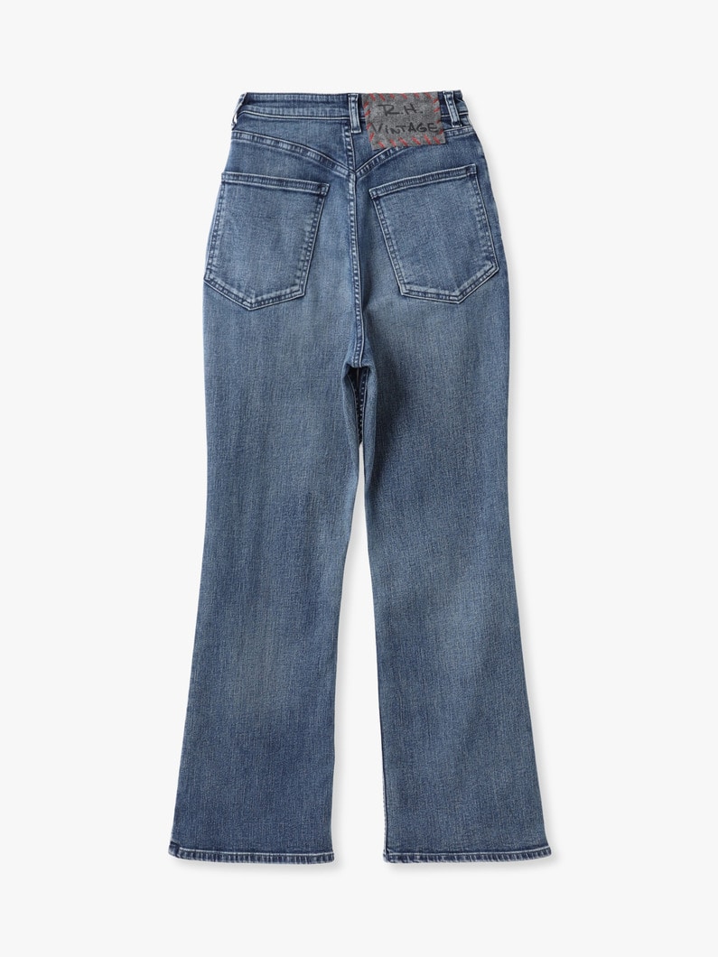 ストレッチ フレア デニム パンツ 詳細画像 black 1