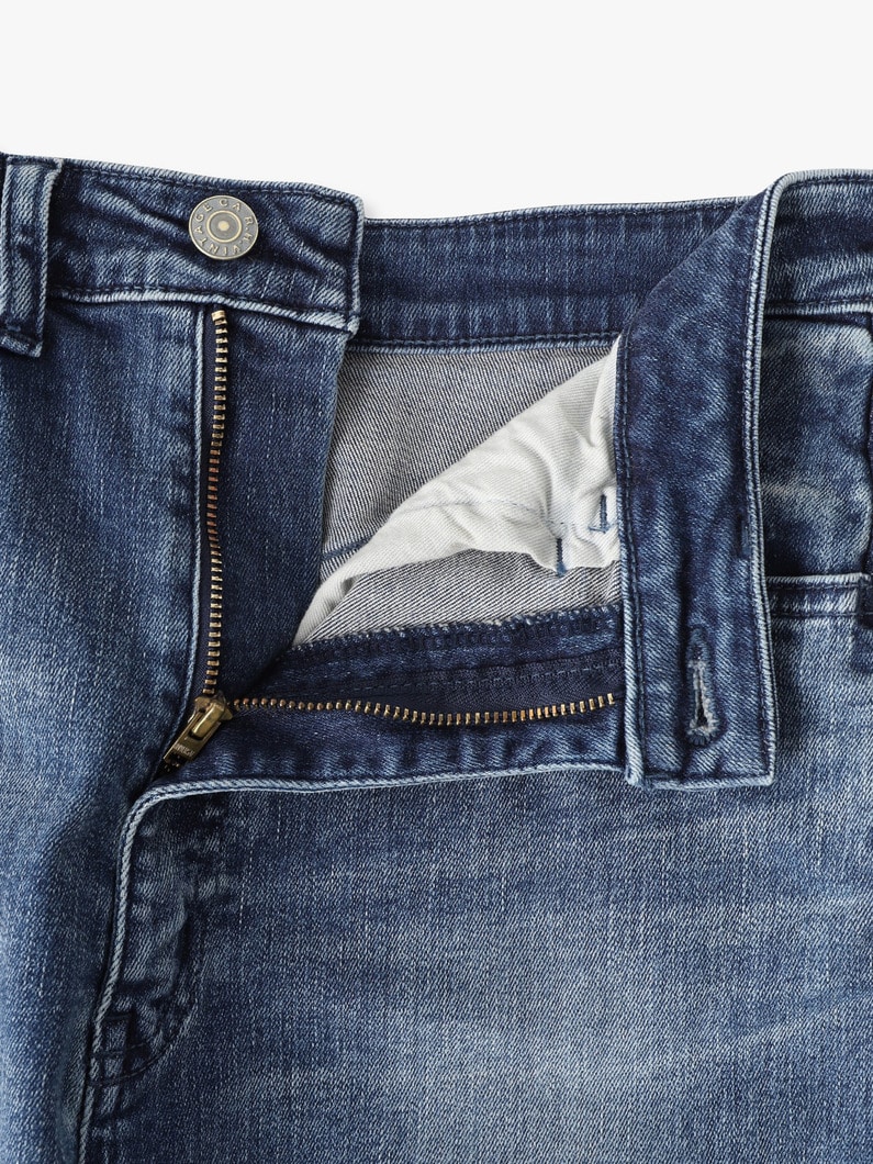 ストレッチ フレア デニム パンツ 詳細画像 black 2