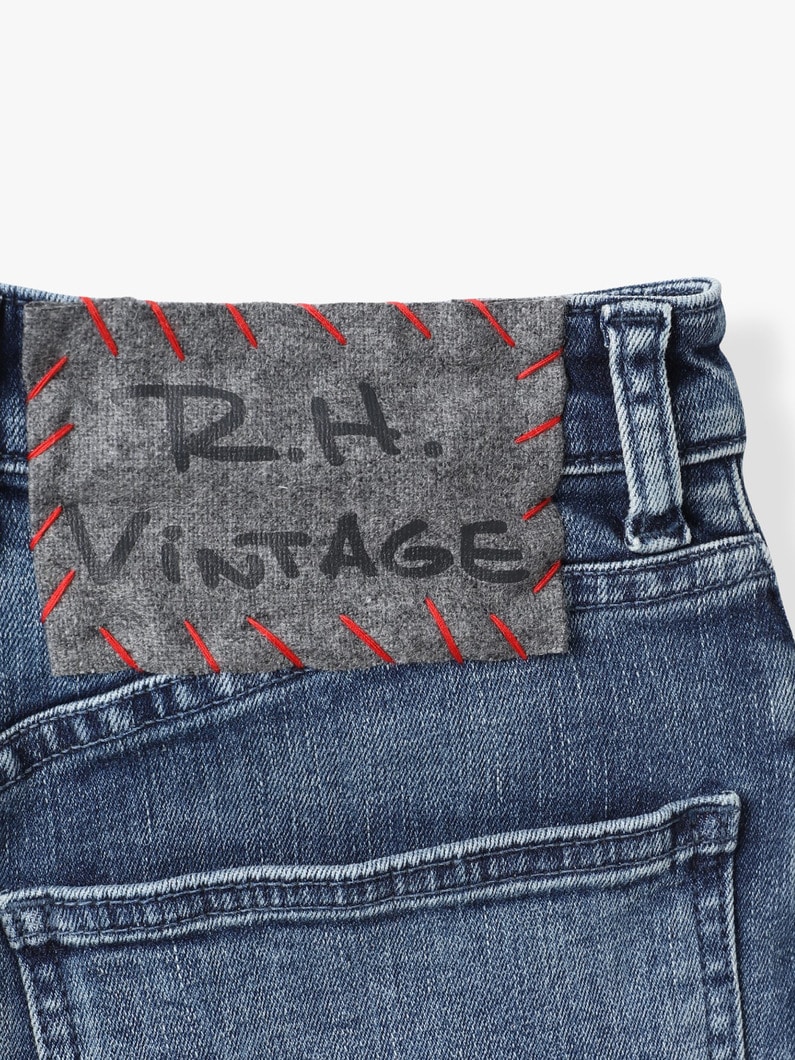 ストレッチ フレア デニム パンツ 詳細画像 black 4