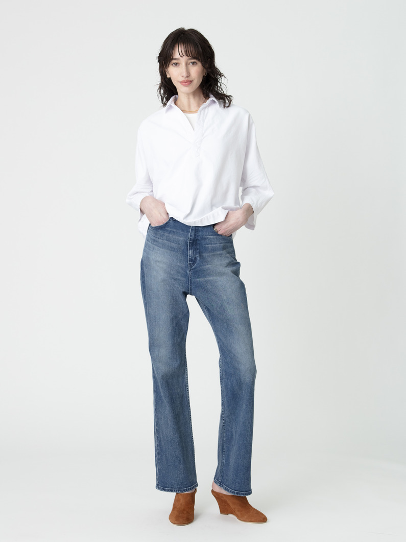 ストレッチ フレア デニム パンツ 詳細画像 blue 2