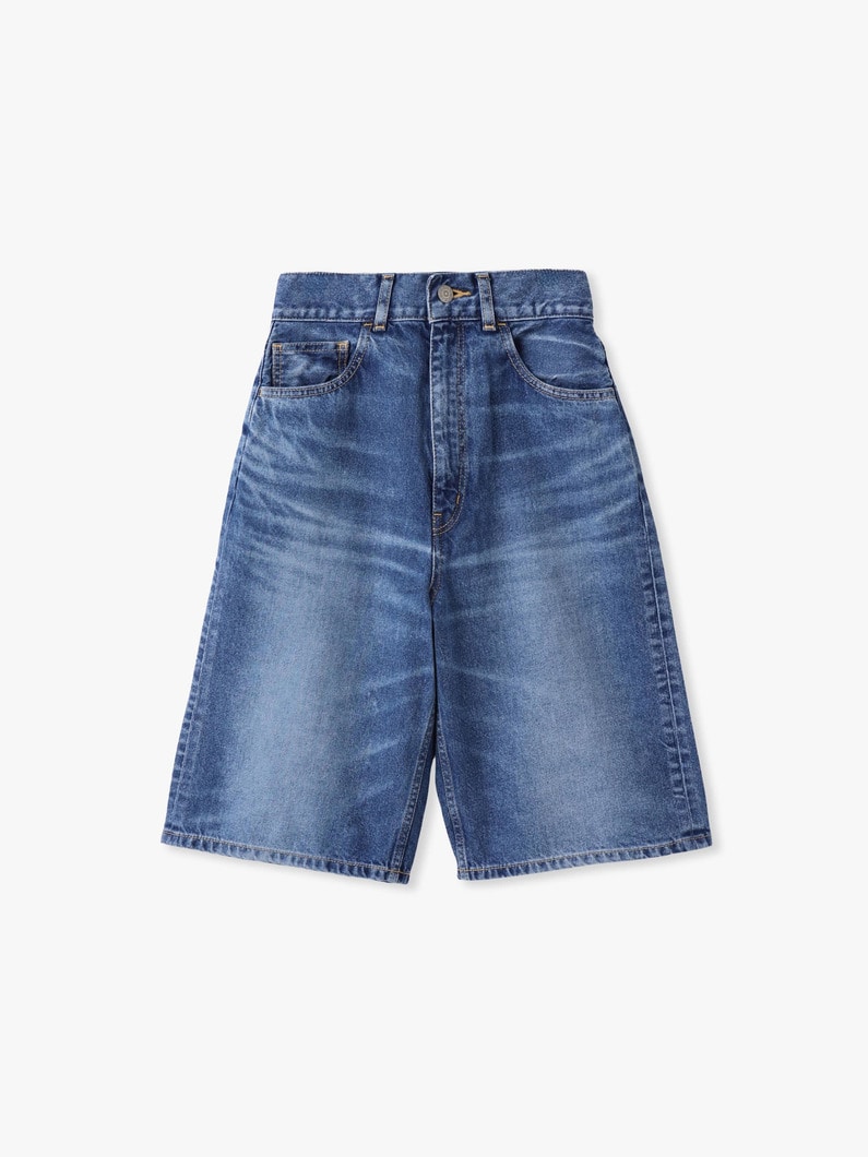 オーガニックコットン デニム ハーフパンツ 詳細画像 blue 3