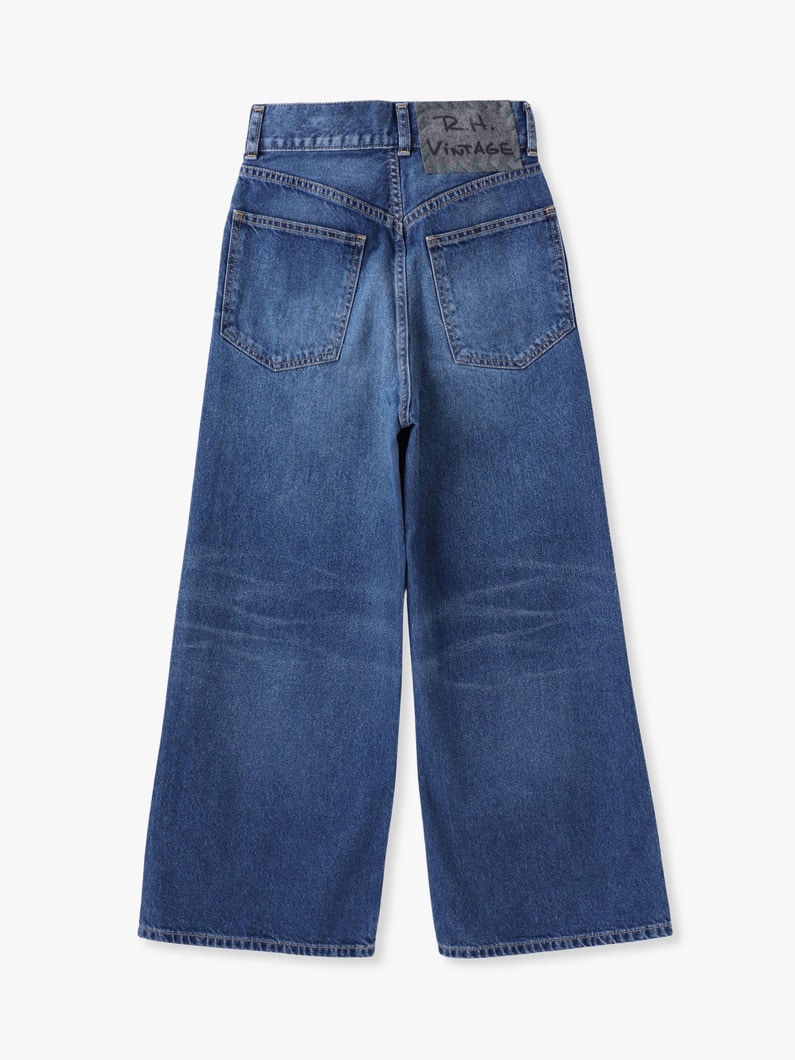 オーガニックコットン フレア デニム パンツ 詳細画像 blue 1
