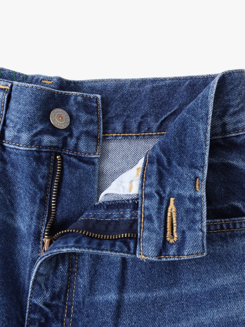 オーガニックコットン フレア デニム パンツ 詳細画像 blue 2