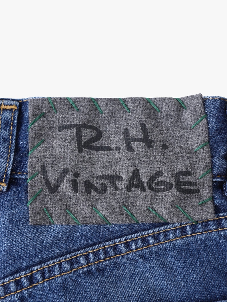 オーガニックコットン フレア デニム パンツ 詳細画像 blue 4