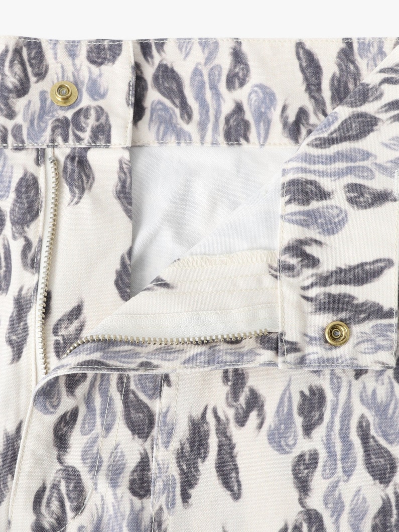 レオパード ダック パンツ 詳細画像 ivory 2