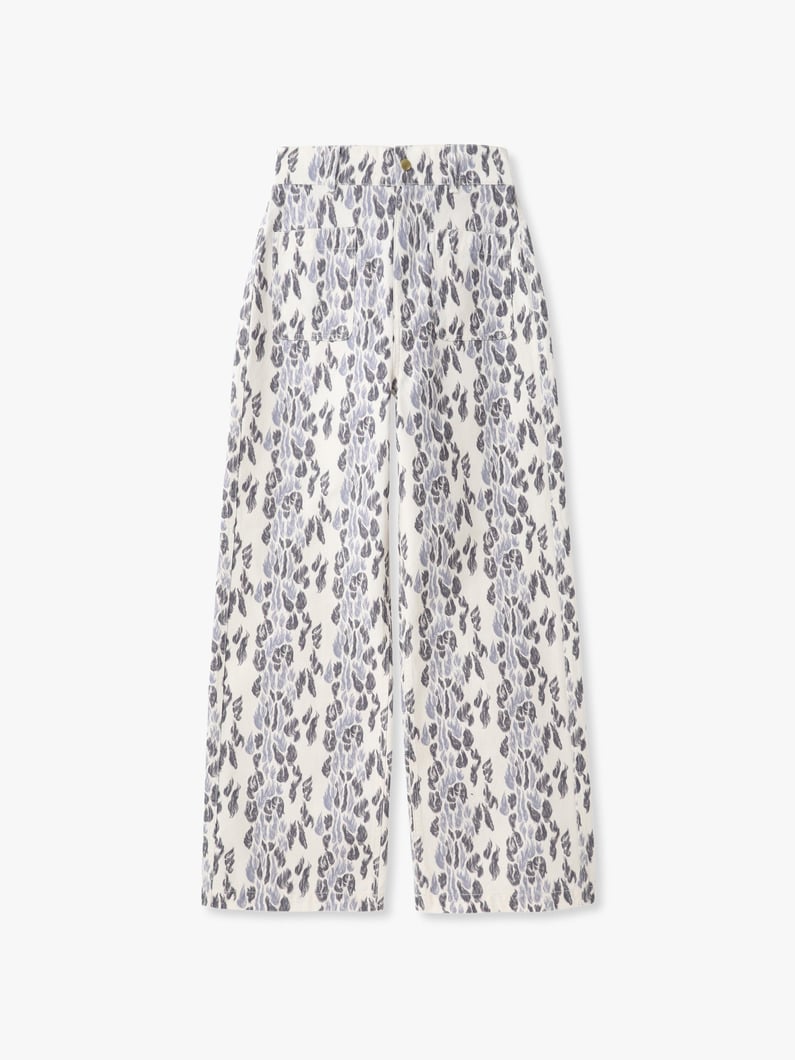 レオパード ダック パンツ 詳細画像 ivory 1