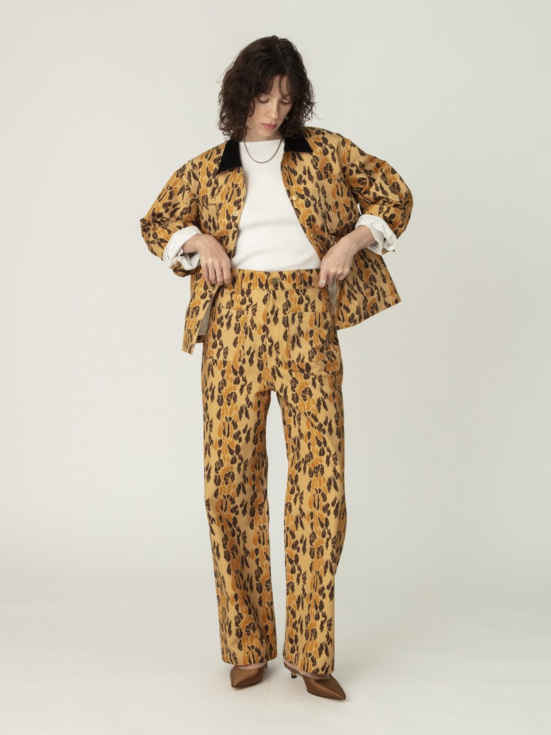 レオパード ダック パンツ 詳細画像 beige