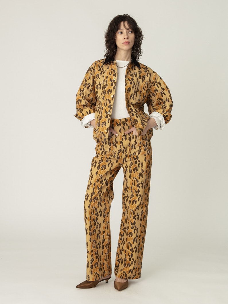 レオパード ダック パンツ 詳細画像 beige 2