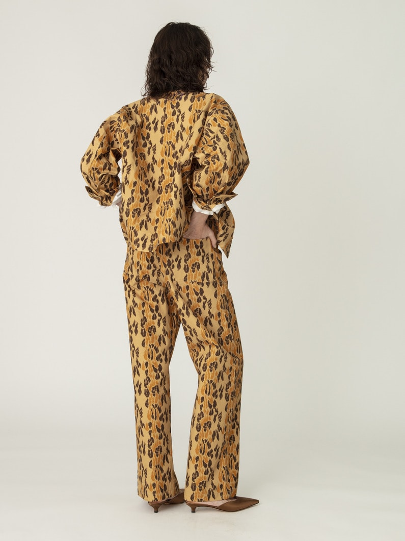 レオパード ダック パンツ 詳細画像 beige 3