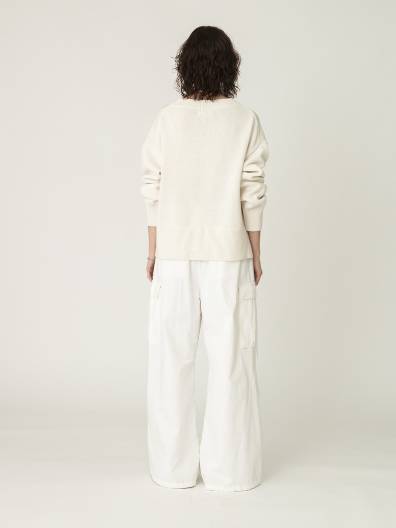 ミリタリーパンツ（ホワイト/ネイビー） 詳細画像 white 3