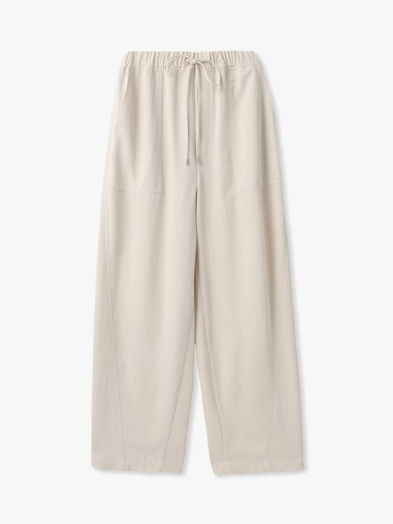 トリアセテート ツイル イージーパンツ 詳細画像 ivory 5