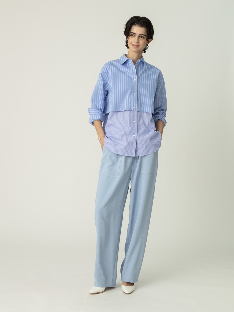 トリアセテート ツイル イージーパンツ 詳細画像 light blue