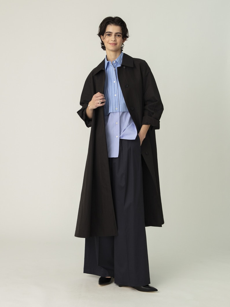 タック イージーパンツ（キャメル/ネイビー） 詳細画像 navy 3