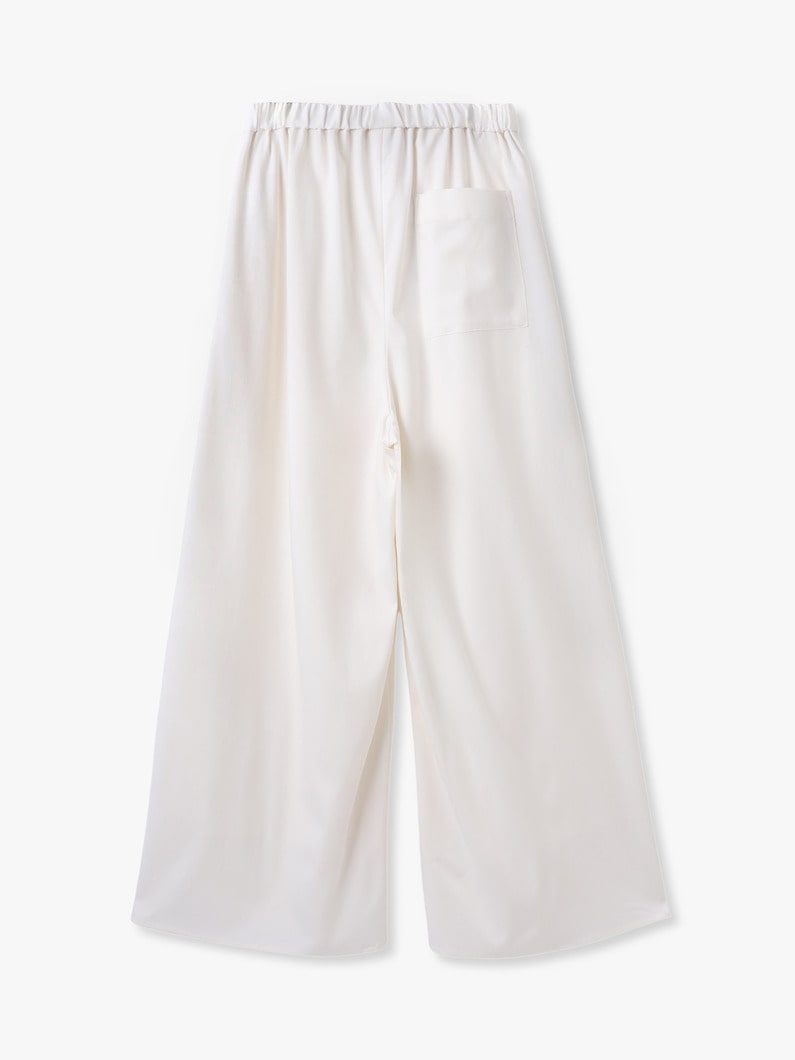 サテン イージー ワイドパンツ 詳細画像 black 1