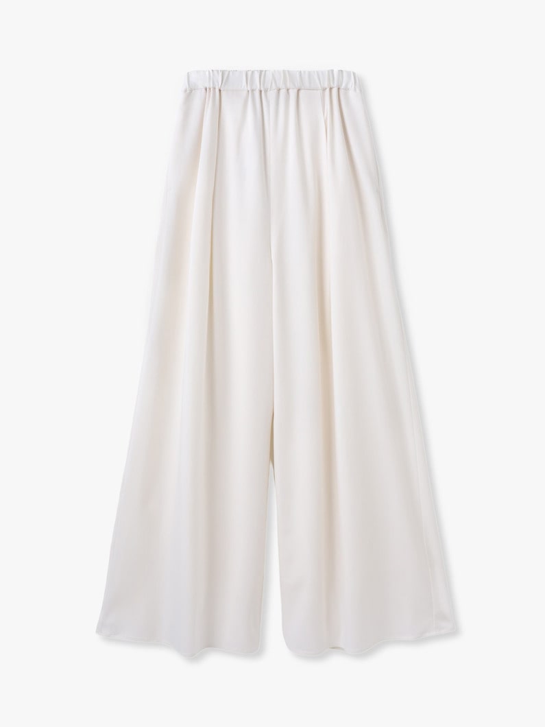 サテン イージー ワイドパンツ 詳細画像 white 4