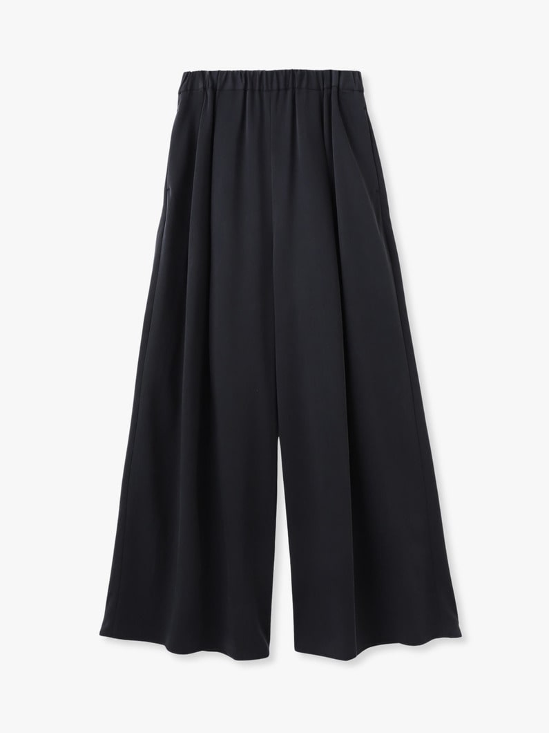 サテン イージー ワイドパンツ 詳細画像 black 4