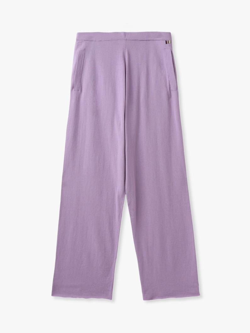 リラックス コットンカシミア パンツ（ホワイト/ネイビー/ラベンダー） 詳細画像 lavender