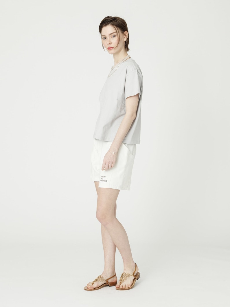 サステナブルコットン ロゴ スウェット ショーツ（women） 詳細画像 ivory 2