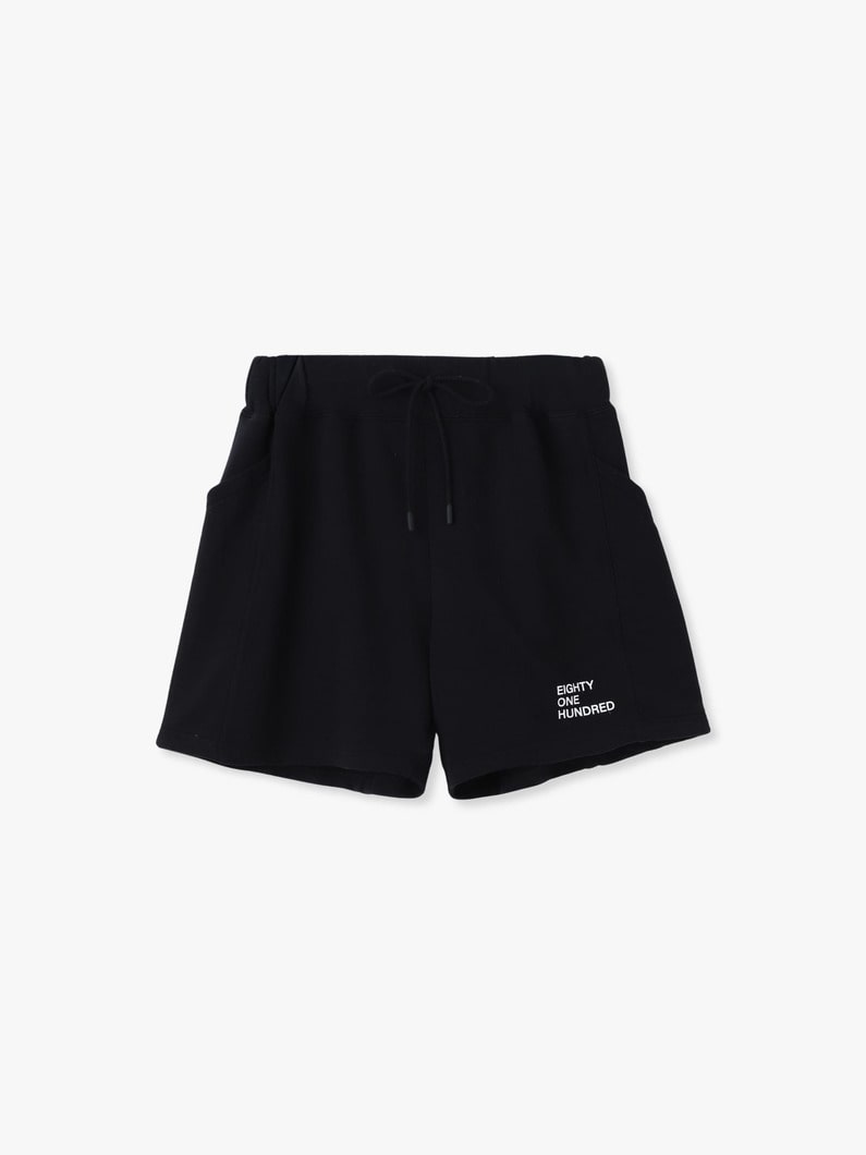 サステナブルコットン ロゴ スウェット ショーツ（women） 詳細画像 black 3