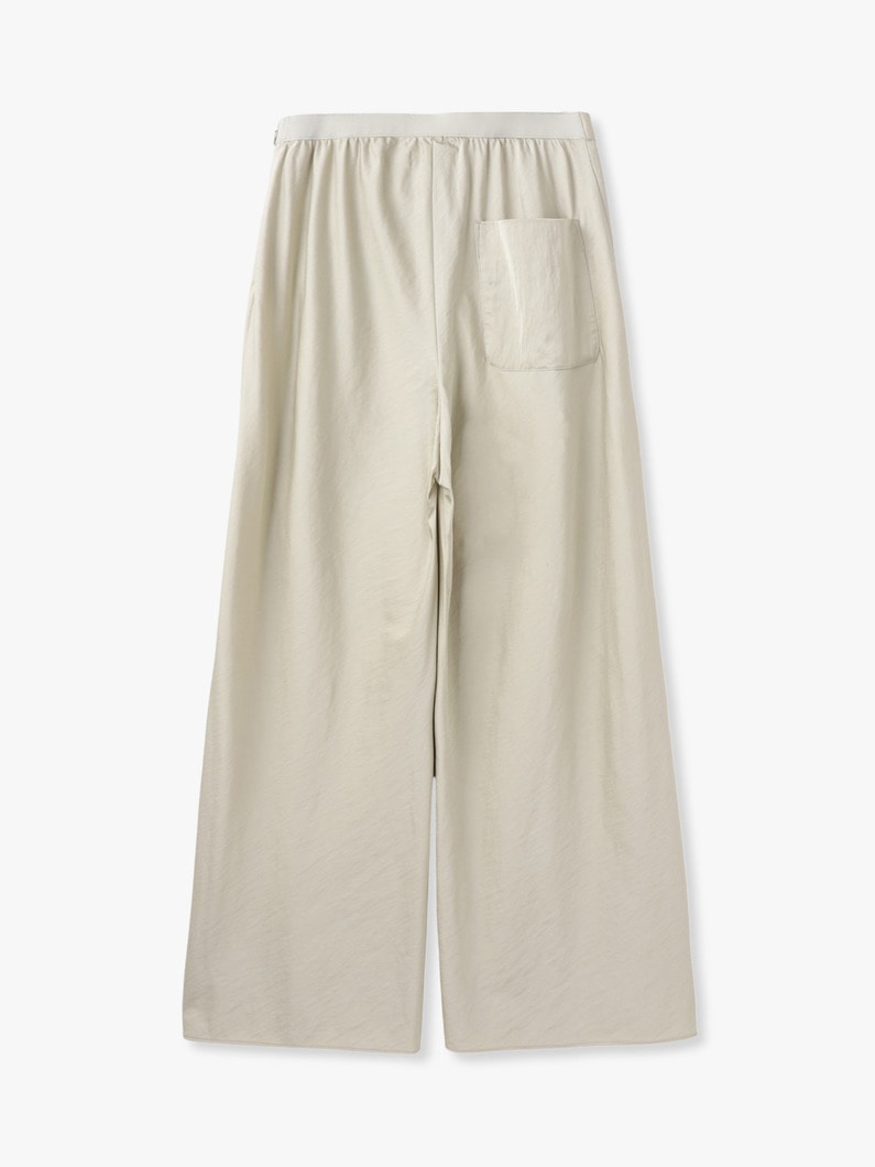 サテン バイアス パンツ（ベージュ/ブラック） 詳細画像 black 1