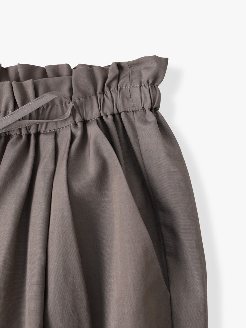 イージー ギャザー パンツ（ブラック/ブラウン） 詳細画像 brown 2