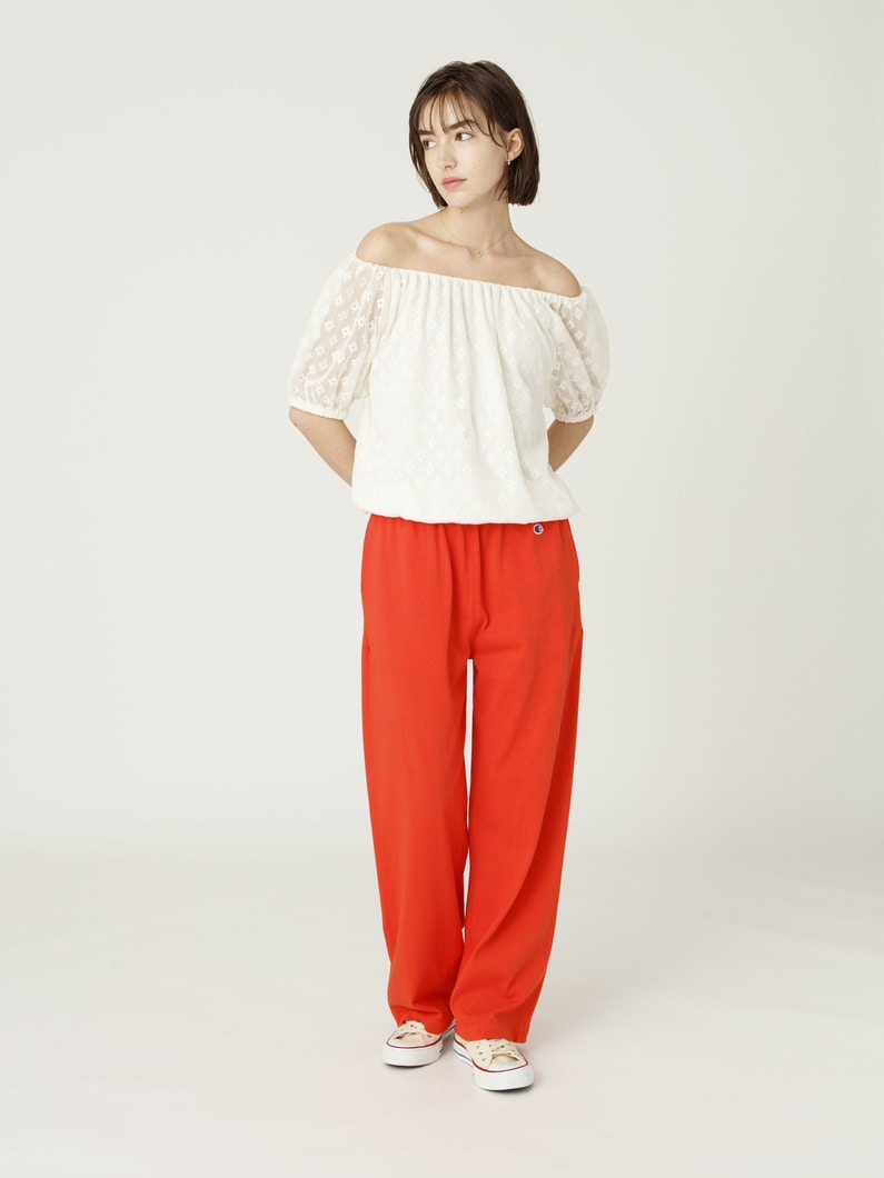 ワイド イージーパンツ 詳細画像 red 2