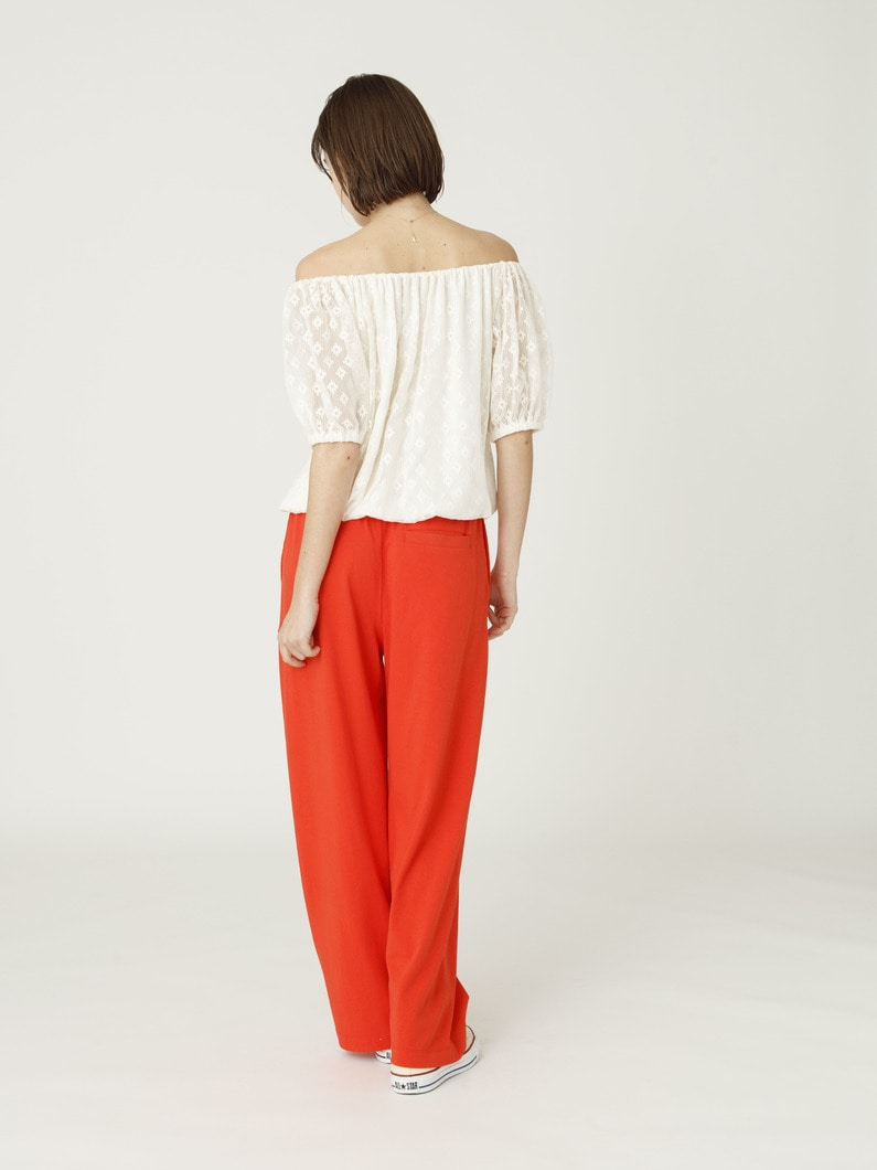 ワイド イージーパンツ 詳細画像 red 3