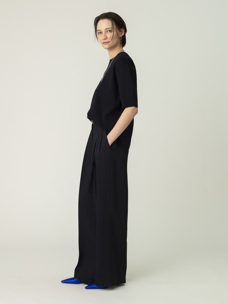 ビスコースブッチャー ワイドパンツ 詳細画像 navy 2