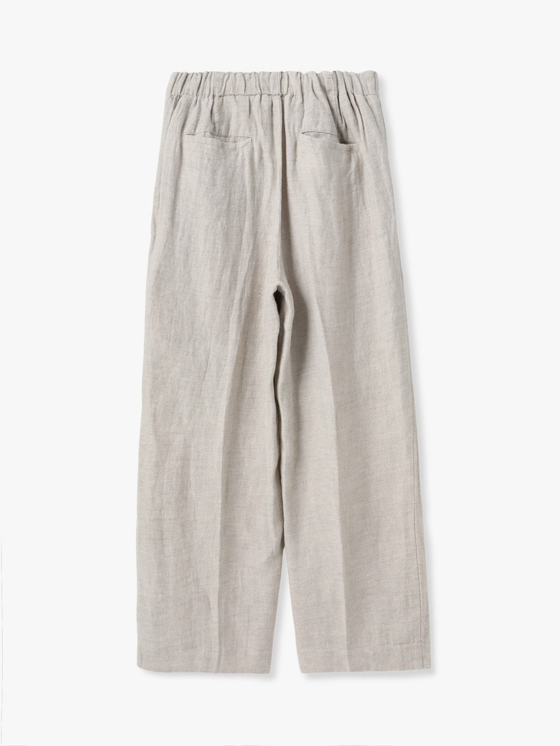 リネン イージーパンツ（ベージュ/ネイビー） 詳細画像 beige 1