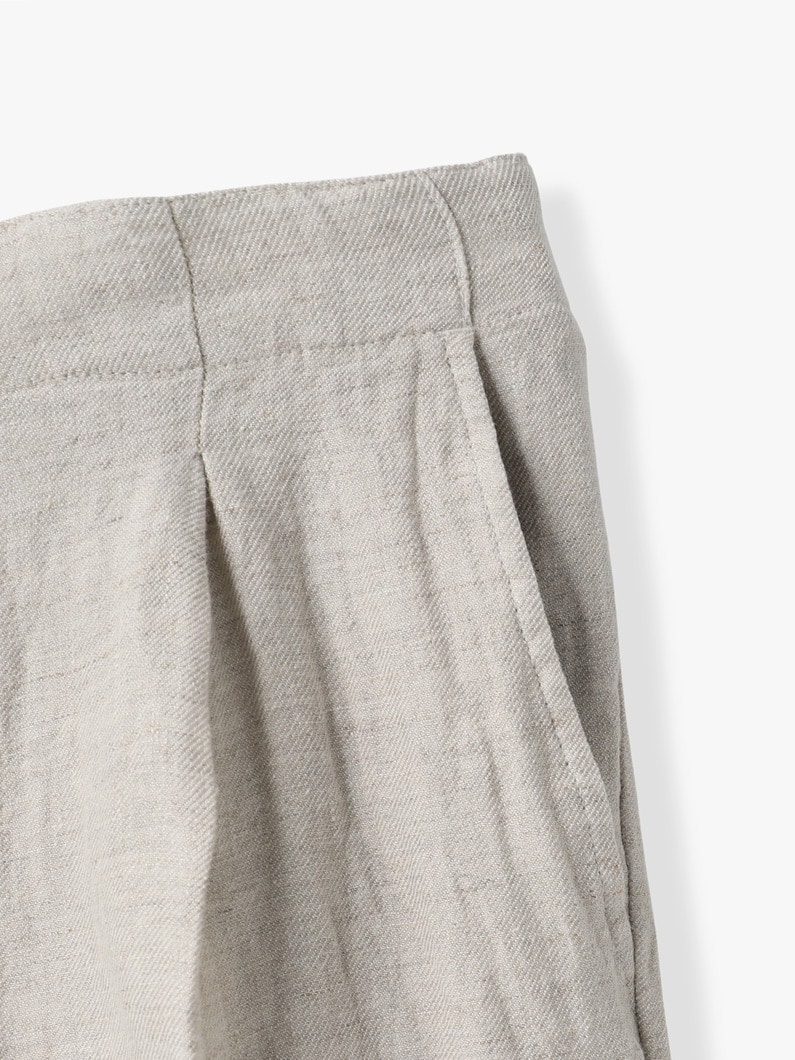 リネン イージーパンツ（ベージュ/ネイビー） 詳細画像 beige 2