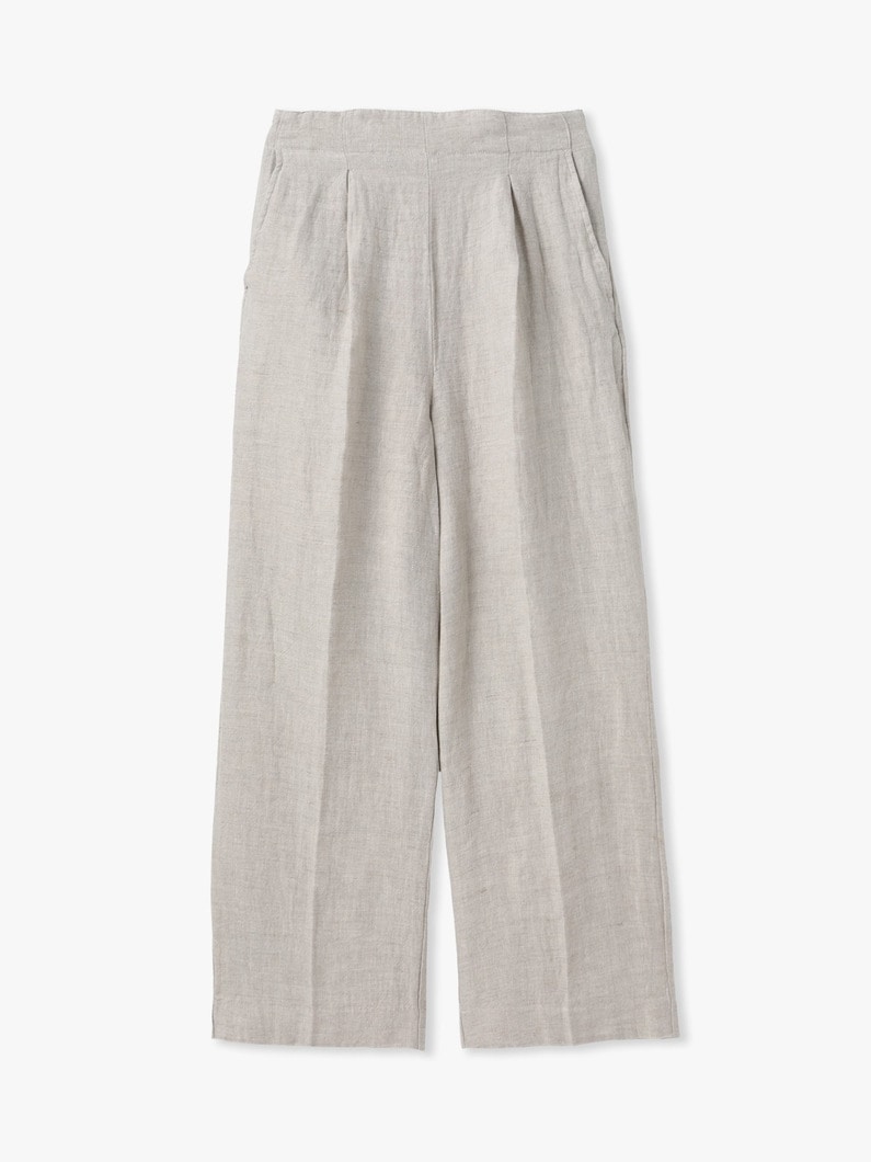 リネン イージーパンツ（ベージュ/ネイビー） 詳細画像 beige 5