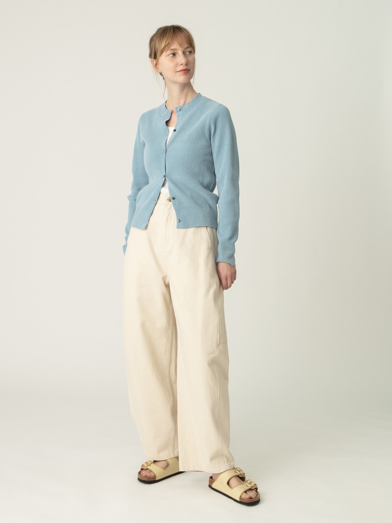 カーヴィー チノパンツ（アイボリー/ネイビー） 詳細画像 ivory 4