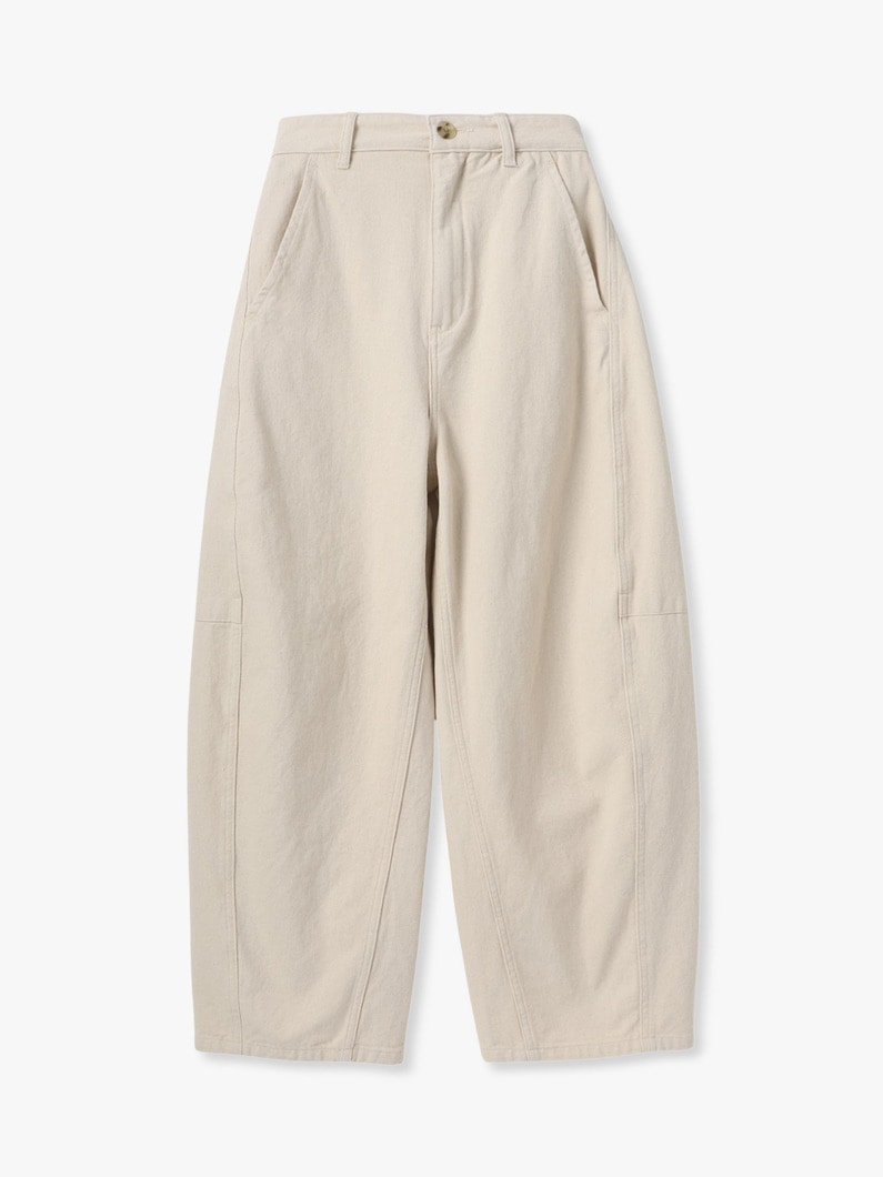 カーヴィー チノパンツ（アイボリー/ネイビー） 詳細画像 ivory 5