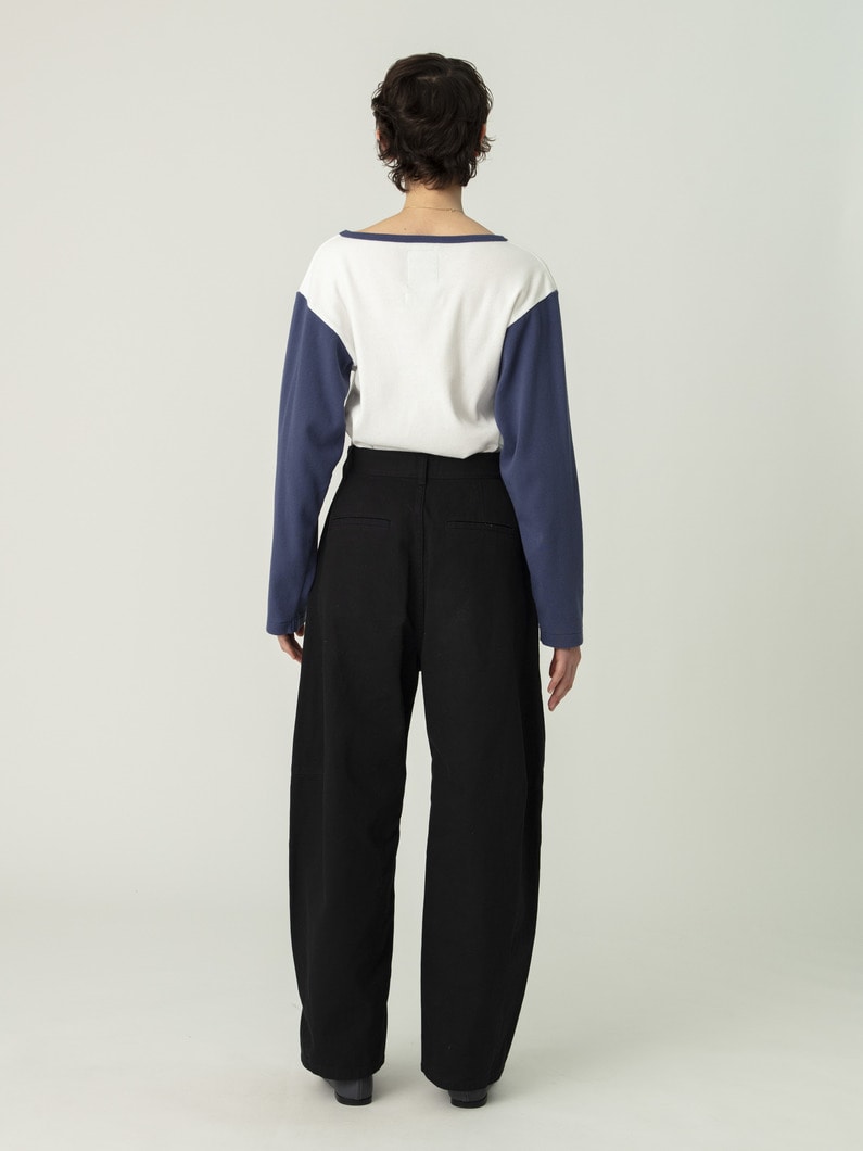 カーヴィー チノパンツ（アイボリー/ネイビー） 詳細画像 navy 2