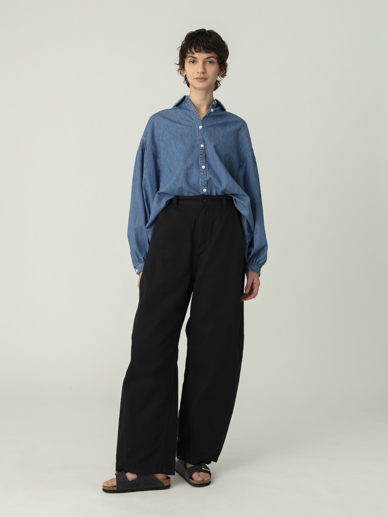 カーヴィー チノパンツ（アイボリー/ネイビー） 詳細画像 navy 3