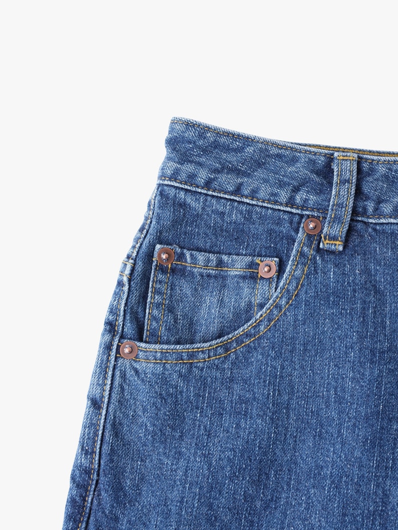 リラックス ストレート デニム パンツ 詳細画像 blue 3