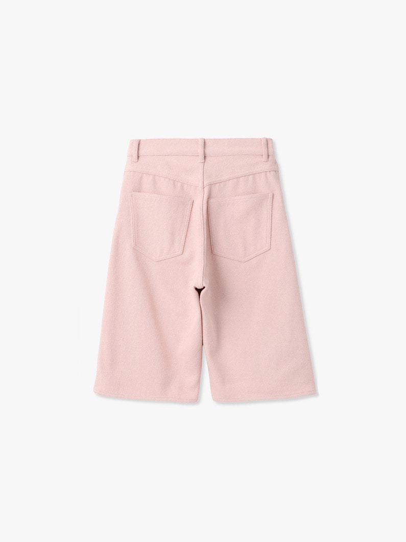 シルクネップ デニム 5P ワイド ショーツ 詳細画像 pink 1