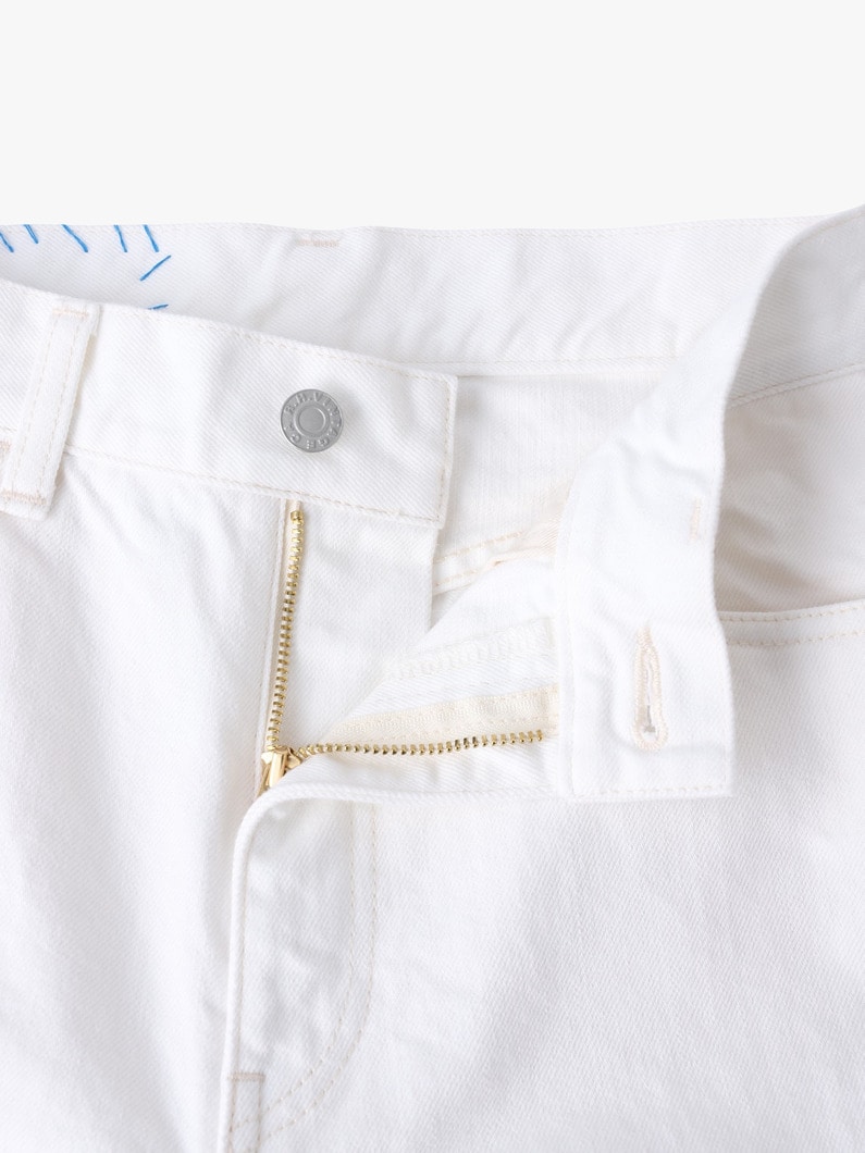 カツラギ カラーデニム パンツ 詳細画像 white 2