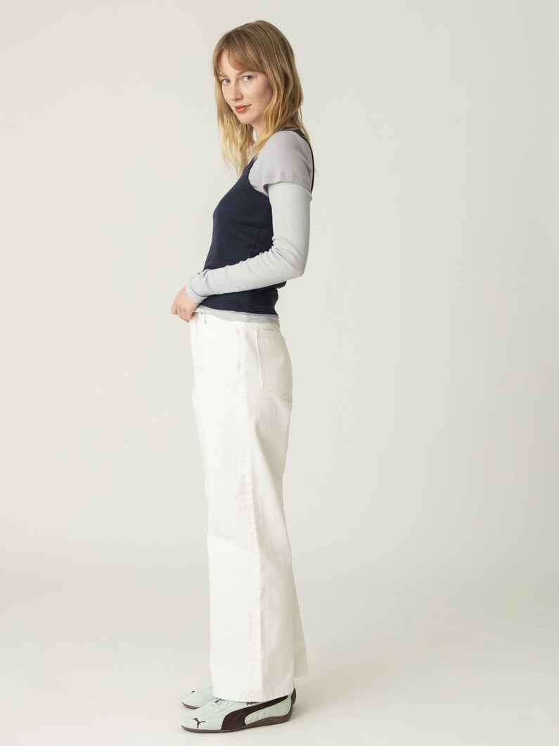 カツラギ カラーデニム パンツ 詳細画像 white 2